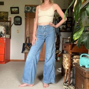 Authentic vintage Landlubbers wide leg denim jeans
